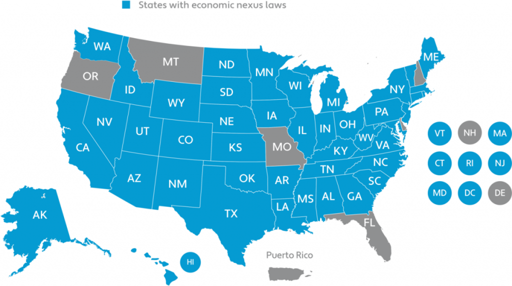 StatebyState Guide to Sales Tax Nexus CPA McDaniel Accounting